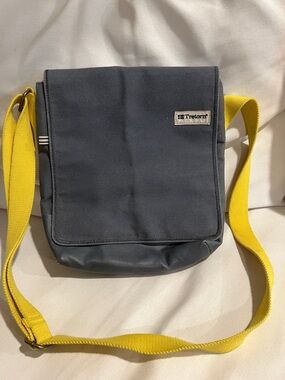 Tretorn Dark Gray Messenger Bag with Yellow Strap